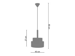 TOSEL Suspensión ,metal, fibra,natural,A89xD 40x P 40cm Color natural claro Online