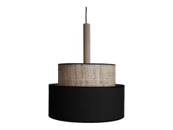 TOSEL Suspensión ,metal, fibra, , A 95xD50x P 50cm Negro Discount