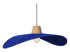 TOSEL Lámpara Suspendida-Suspensión ,metal, fibra, , A 70xD44xP50cm Azul