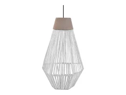 TOSEL Suspensión ,metal, fibra,,A80xD16xP16cm Blanco