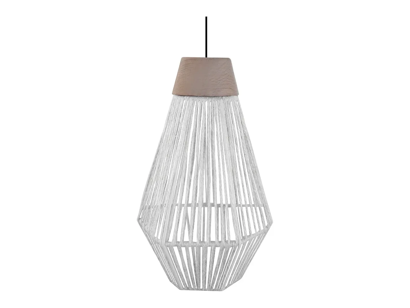 TOSEL Suspensión ,metal, fibra,,A80xD16xP16cm Blanco
