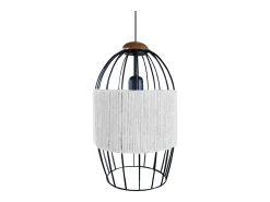 TOSEL Suspensión ,metal, fibra,,A90xD 20x P 20cm Blanco Clearance