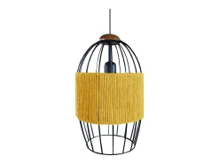 Clearance TOSEL Suspensión ,metal, fibra,,A 90xD 20x P 20cm Amarillo