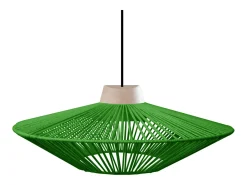 TOSEL Lámpara Suspendida-Suspensión ,metal, fibra,natural,A 90x D60xP60 cm Color natural claro