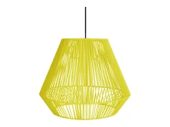 TOSEL Lámpara Suspendida-Suspensión ,metal, fibra,AMARILLO,A88xD40xP40 cm Amarillo claro