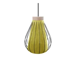TOSEL Suspensión ,metal, fibra,,A90xD28xP28cm Amarillo Hot