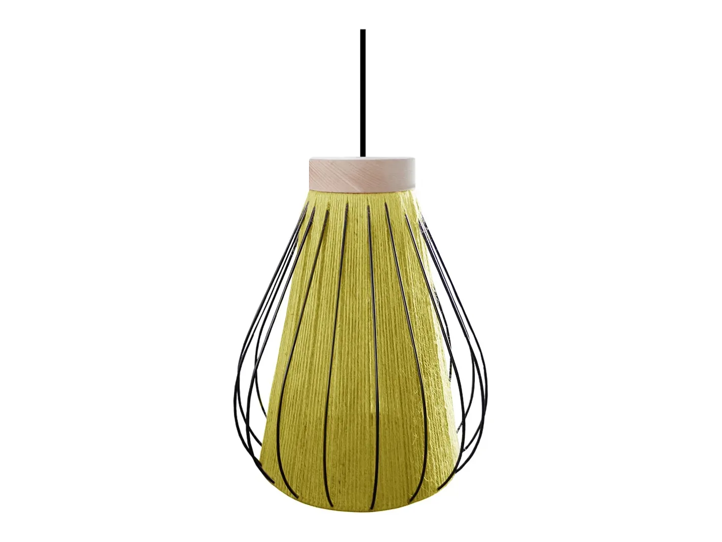 TOSEL Suspensión ,metal, fibra,,A90xD28xP28cm Amarillo Hot