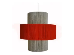 TOSEL Suspensión ,metal, fibra,,A 90x D30xP30cm Rojo Discount