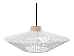 TOSEL Suspensión ,metal, fibra, ,A 90xD60x P 60cm Blanco