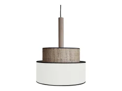 TOSEL Suspensión ,metal, fibra,, A87xD35xP 35cm Blanco Online