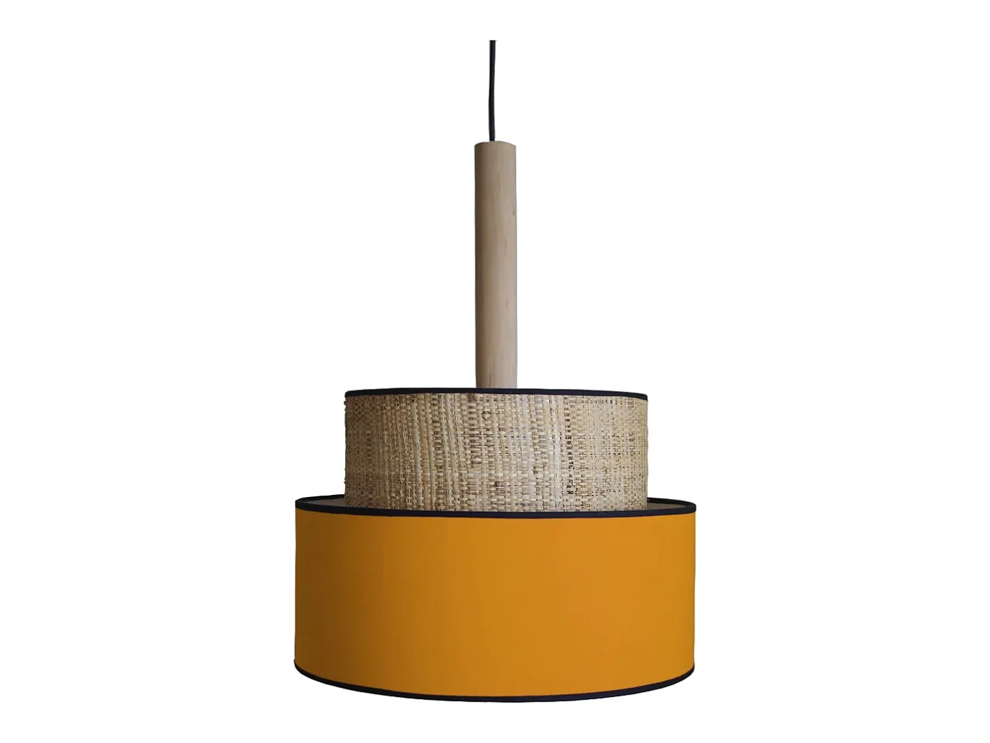TOSEL Suspensión ,metal, fibra,,A 90xD 45x P 45cm Amarillo Sale