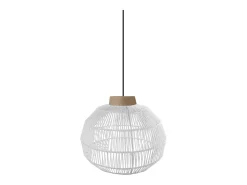 TOSEL Suspensión ,metal, fibra,,A90xD 25xP25cm Blanco Clearance