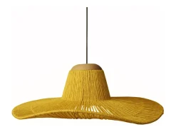 Clearance TOSEL Suspensión ,metal, fibra,, A70xD60xP 60cm Amarillo