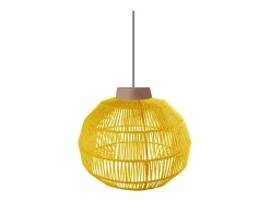 TOSEL Suspensión ,metal, fibra,, A90xD40xP40cm Amarillo Discount