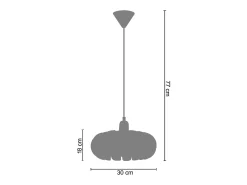 Best TOSEL Suspensión ,metal , ,A 77xD 30x P 30cm Negro