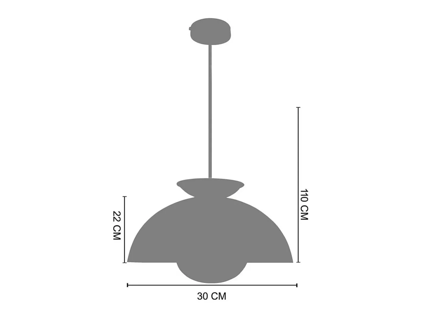 TOSEL Suspensión ,metal , ,A110xD30xP30cm Rosa Clearance