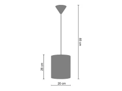 Online TOSEL Suspensión ,metal , ,A85x D18xP18 cm Violeta