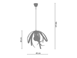 Best TOSEL Suspensión ,metal , ,A77xD30xP30cm Violeta