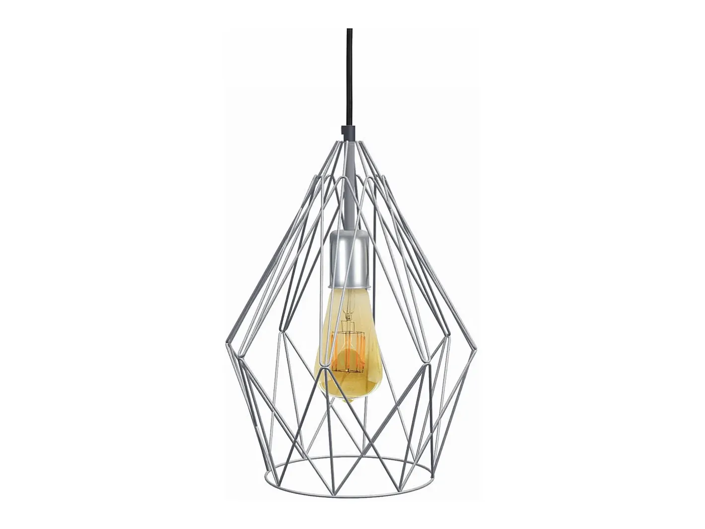 TOSEL Lámpara Suspendida-Suspensión ,metal,Aluminio ,A90xD35xP30cm Plateado
