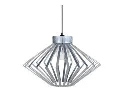 Discount TOSEL Suspensión ,metal,Aluminio , A 90xD37x P 37cm Plateado