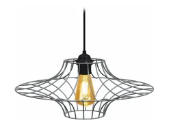 TOSEL Lámpara Suspendida-Suspensión ,metal,Aluminio ,A 76xD 40x P 40cm Plateado