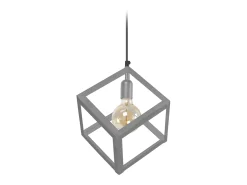 TOSEL Lámpara Suspendida-Suspensión ,metal,Aluminio ,A 86xD 27x P 27cm Plateado