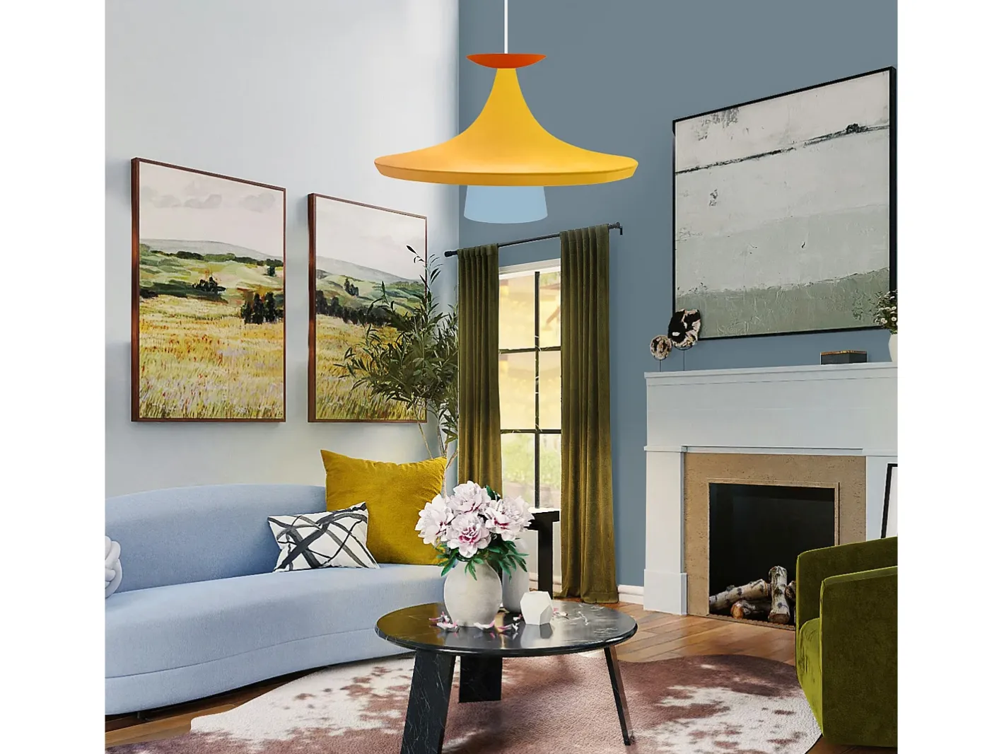 Clearance TOSEL Suspensión ,metal,,A 110x D36xP36cm Amarillo