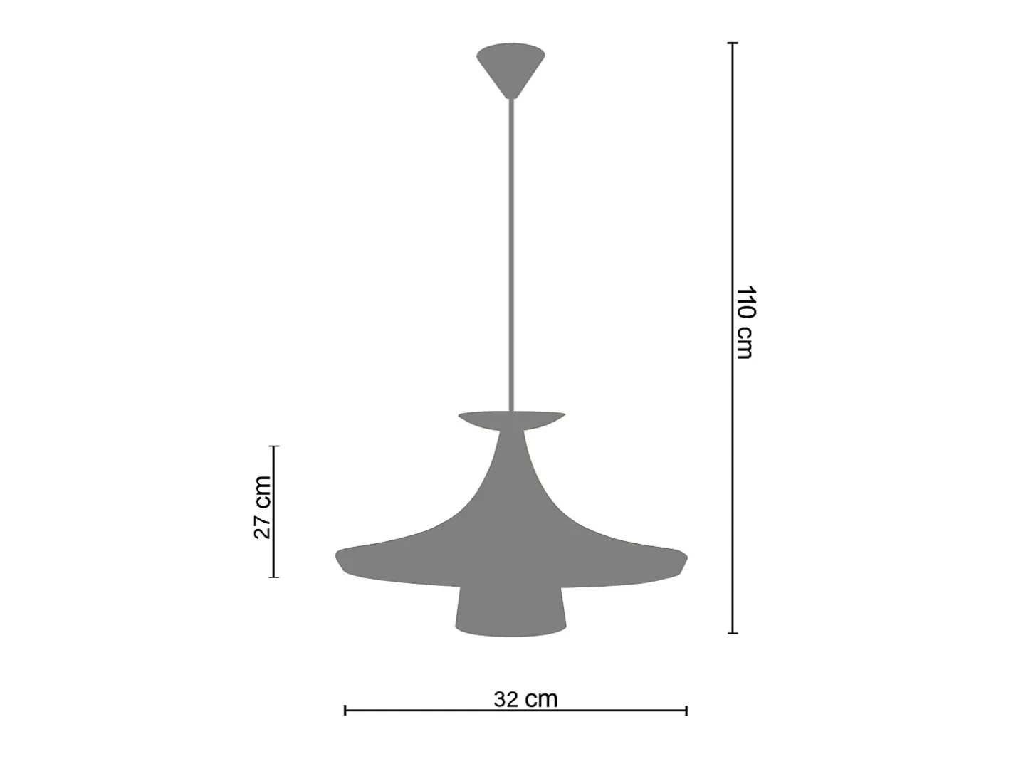 Clearance TOSEL Suspensión ,metal,,A 110x D36xP36cm Amarillo
