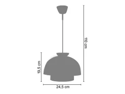 TOSEL Suspensión ,metal,,A110xD24,5x P 24,5cm Amarillo Outlet