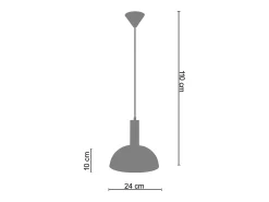 TOSEL Suspensión ,metal,,A110x D24xP24cm Amarillo Discount
