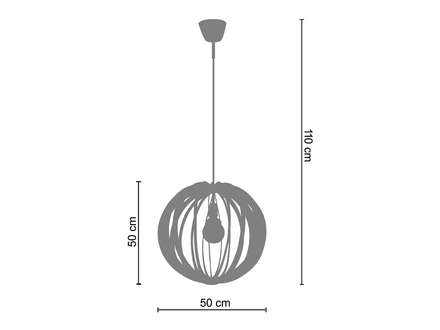 Sale TOSEL Suspensión ,metal, ,A110xD50xP50cm Azul