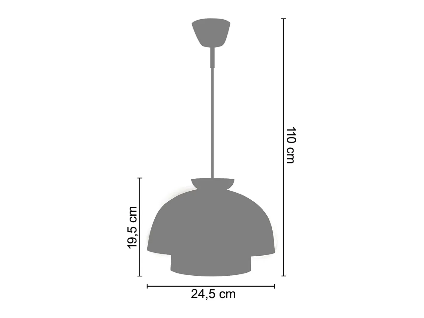 TOSEL Lámpara Suspendida-Suspensión ,metal, ,A110xD24,5xP24,5cm Azul