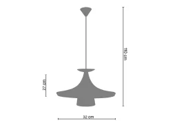 TOSEL Suspensión ,metal, ,A110xD 36x P 36cm Azul Online