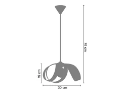 Online TOSEL Suspensión ,metal,,A78xD30x P30cm Beige
