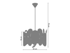 TOSEL Lámpara Suspendida-Suspensión ,metal,,A75xD30xP30cm Beige