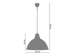 TOSEL Suspensión ,metal,,A90xD44xP44cm Blanco