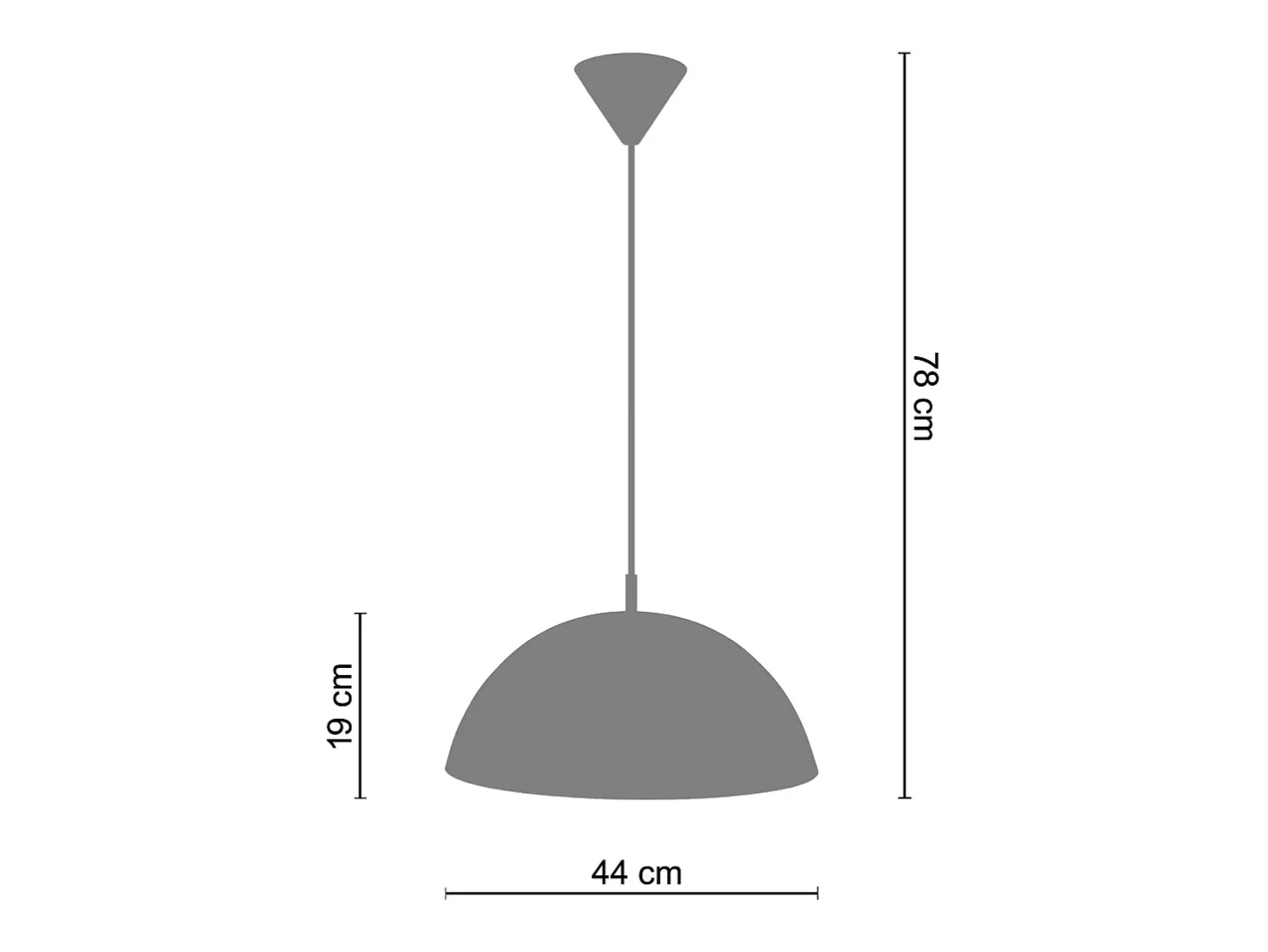 TOSEL Lámpara Suspendida-Suspensión ,metal,,A78xD44xP44cm Blanco
