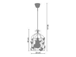 TOSEL Lámpara Suspendida-Suspensión ,metal,,A96xD23xP23cm Blanco