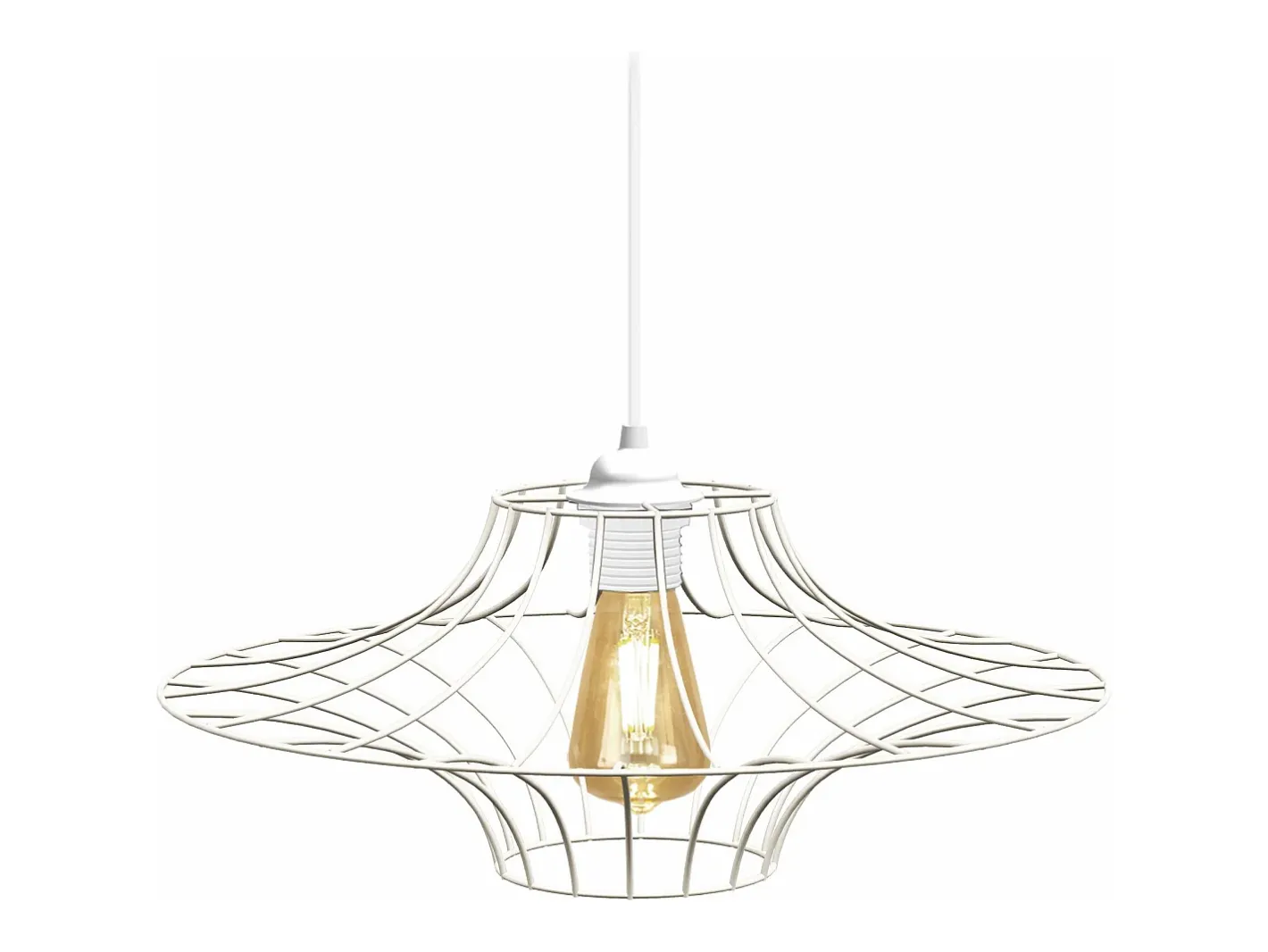 TOSEL Lámpara Suspendida-Suspensión ,metal,,A76xD 40xP40cm Blanco