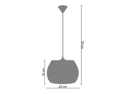 TOSEL Suspensión ,metal,,A78x D 29xP29cm Blanco Hot