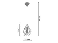 TOSEL Suspensión ,metal,Bronce ,A90xD35xP30cm Cobrizo Discount
