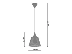 TOSEL Suspensión ,metal,Bronce ,A90xD 25xP25cm Cobrizo Outlet