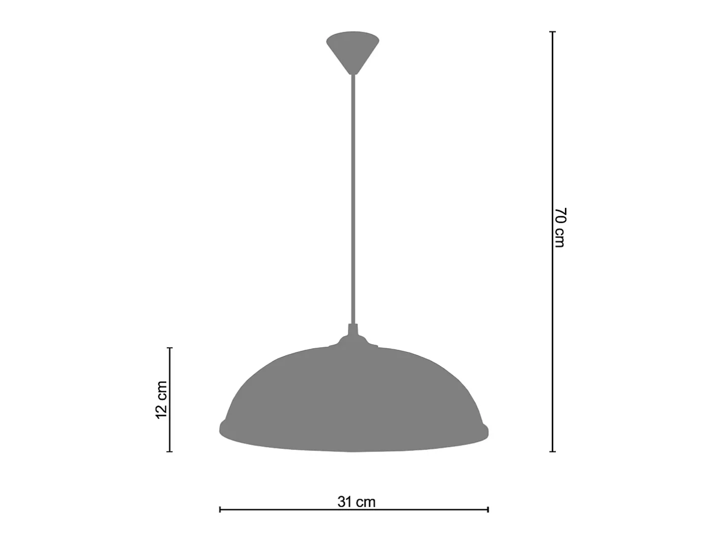TOSEL Suspensión ,metal, ,A70xD 31xP31cm Dorado Online