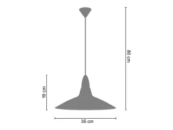 Hot TOSEL Suspensión ,metal, , A 80xD30xP30cm Dorado