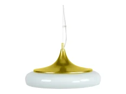 Hot TOSEL Suspensión ,metal,Dorado ,A90xD27xP27cm Blanco / Dorado
