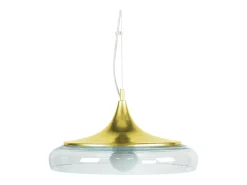 TOSEL Lámpara Suspendida-Suspensión ,metal,Dorado,A90xD41xP 41cm Transparente / Dorado