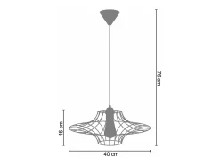 TOSEL Lámpara Suspendida-Suspensión ,metal, ,A76xD40xP40cm Dorado