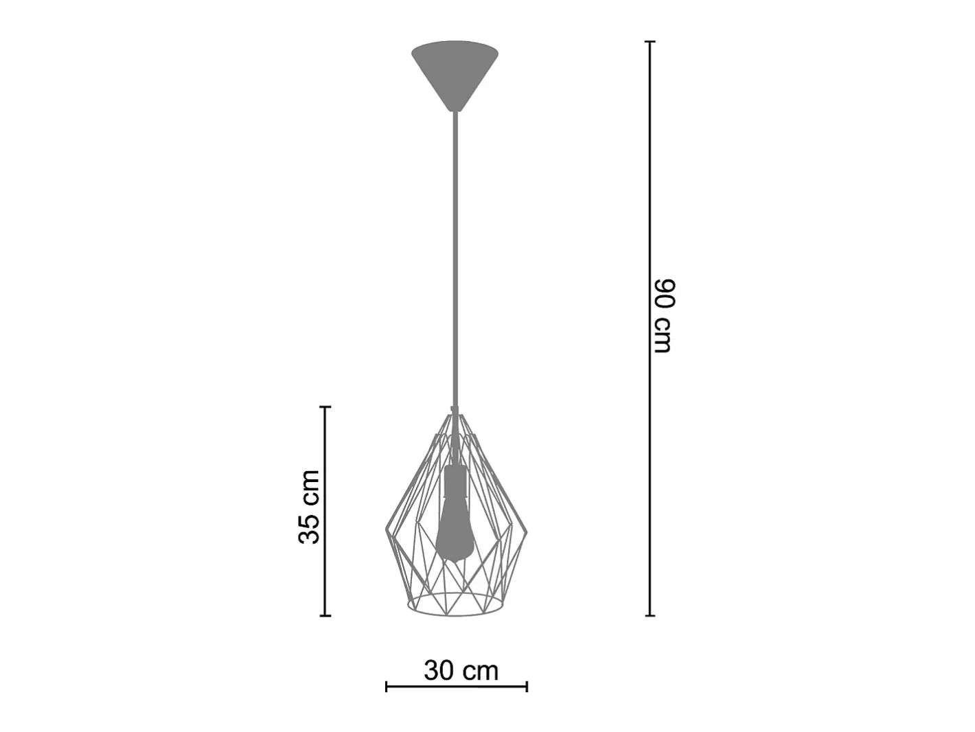 Best TOSEL Suspensión ,metal, ,A90xD35xP30cm Dorado