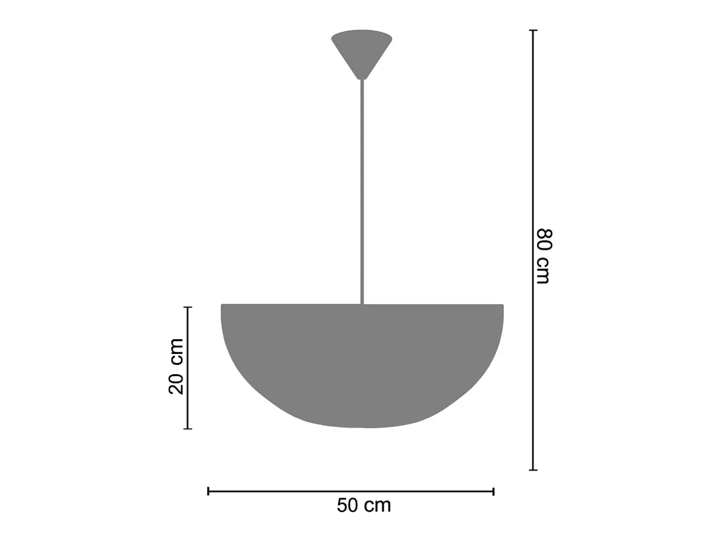 TOSEL Suspensión ,metal, ,A80xD30xP50cm Dorado Hot