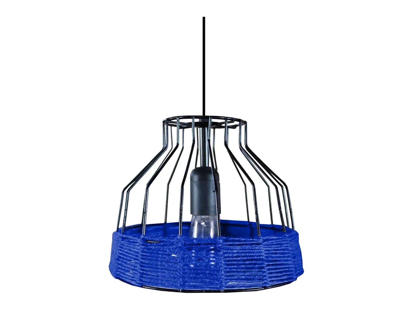 New TOSEL Suspensión ,metal,fibra, ,A 90x D25xP25 cm Azul